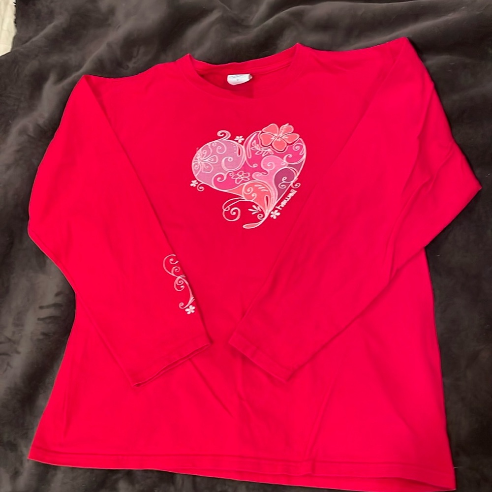 Crazy Shirts Valentine’s heart long sleeve tshirt